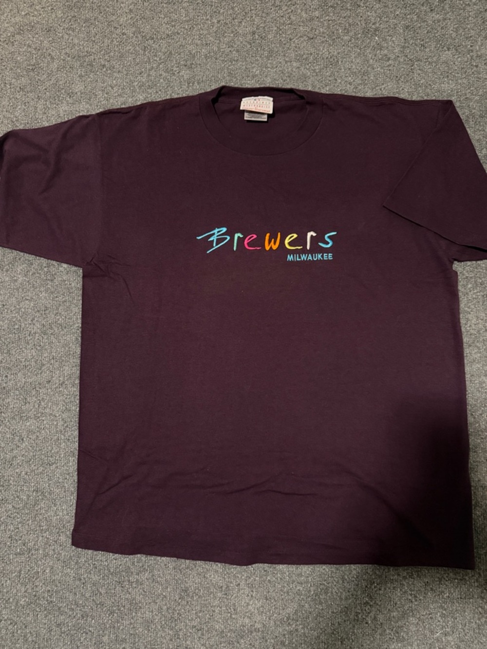 Men's Burgundy Graphic T-Shirt, vintage single stitch